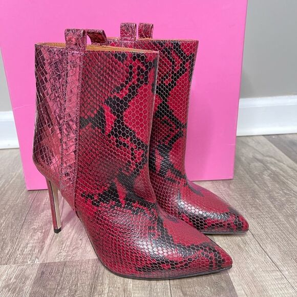 Paris Texas Metallic Snakeskin-Embossed Booties Us 6 $565 - Picture 6 of 9
